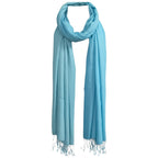 Graziemille Pure Pashmina For Women GRADED PALE BLUE XL