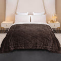 Cloth Fusion Fleece Sherpa Heavy Winter Quilt Blanket, Double 88x90 inch Kafalo