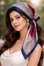 Wirkqeez Silk Head Scarf for Women – Luxury Satin Silk Hair Scarf, Soft Bandana Wrap for Sleeping, Hair Protection & Styling (Multicolor_04)