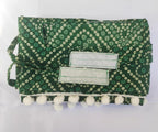 Switchon Cotton Female Jaipur Print Multi Color Scarf Hijabf For Women For 12 Yrs And Above (Green-White)