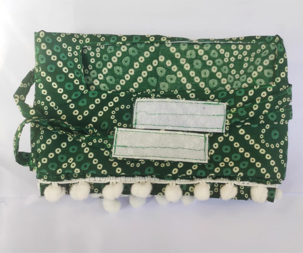 Switchon Cotton Female Jaipur Print Multi Color Scarf Hijabf For Women For 12 Yrs And Above (Green-White)