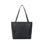 Fastrack Casual Laptop Tote Bag For Girls, Large Size With A Zipper Closure And Padded Laptop Compartment, Compatible With Laptops Up To 14 Inches, Double Handle Bag, Black