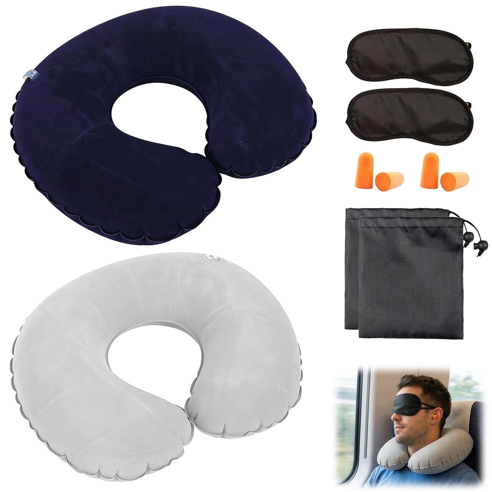 WiseLife Natural Silk Eye Mask, Ultra Smooth Adjustable Sleep Mask and Blind Fold | For Sleeping, Travelling, Relaxation, Blind Fold | Eye-cover Light blocker (Dark Blue)