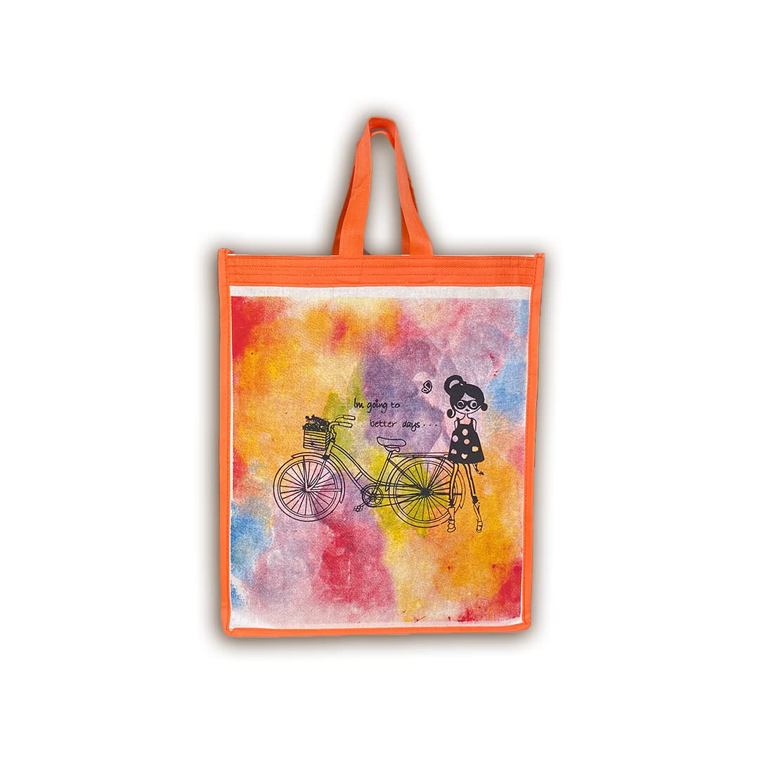 BBGRO Reusable Shopping Cotton Canvas Bags Kitchen Essentials Grocery Vegetable Bag jhola Carry Bag Eco-Friendly Multi-Purpos Pack of (2)