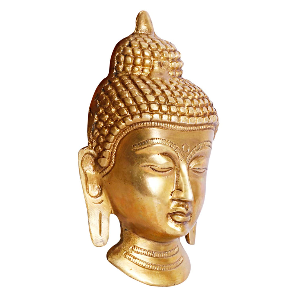 ARTVARKO Brass Buddha Wall Hanging, Decorative Showpiece for Home Décor Gift 5 Inch