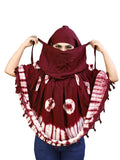 HETVIN Female Cotton Long Scarf Cum Mask Scarves Usable for Vehicle Driver | White Printed Design Fabric | Universal Size | Soft & Breathable Sun Protection | For Girl & Women (Jiya - Maroon)