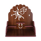 Shree Hari Enterprise Wooden Home Temple/Home mandir/god Stand for Home/Pooja Stand/Home mandap/mandapam/Pooja mandir Medium Size | Sun | (Brown)