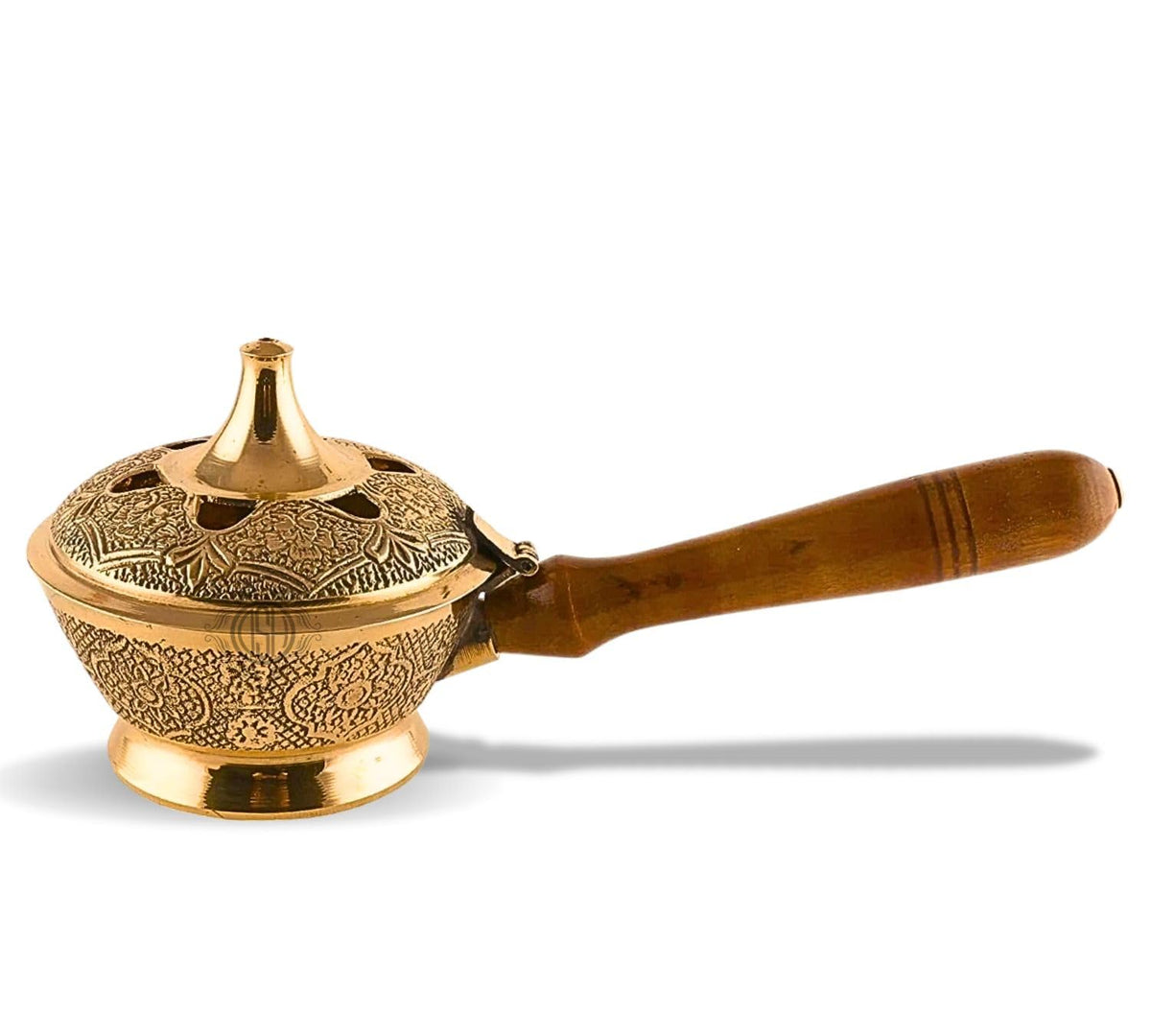 DSH CRAFTING YOUR CURIOSITY Brass Incense Bakhoor Burner Home Fragrance Incense Burner Kapoor Dani Dhoop Burner Home Decor Loban Burner. (Medium)
