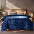 ABRAZO 660 GSM Reversible 3.5 Kg Mink Blanket for Winter & AC | Double Bed 220×240 cm Soft & Warm Blanket/Dohar/Quilt/Comforter | All Season Use | Navy Kafalo