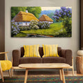 VIBECRAFTS Canvas Paintings for Living Room Drawing Room Huts In Old Village Canvas Wall Painting Fitted With Wooden Frame For Home | Office | Living Room | Gift (PTVCH_2489N)