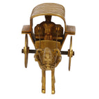 ARTVARKO Brass Horse Cart Replica for Home Office Living Room Study Table Vastu Decor Fengshui Ashav Idol Murti Tanga Showpiece Statue 5.5 Inch