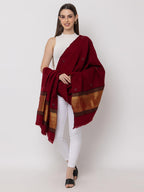 Prijam Women's Shawl (R 41 ZARI_Maroon_One Size)