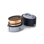 VAYA TYFFYN Lunch Box for Kids for School,Copper Finished Stainless Steel Tiffin Box, Insulated Tiffin Box for Office for Men, 600ml with 2 Leakproof Containers, Hot Lunch Box for Boys, Black