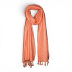 STOLE STUDIO Elegant Luxurious Sequence Viscose Stole Scarf (Peach)
