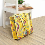 Yda fashion Handmade Quilted Cotton Tote Bag – Large Travel Shoulder Bag with Pockets, Lightweight & Durable – Stylish Printed Handbag for Daily uses (Pack of 2) (Multicolor1)