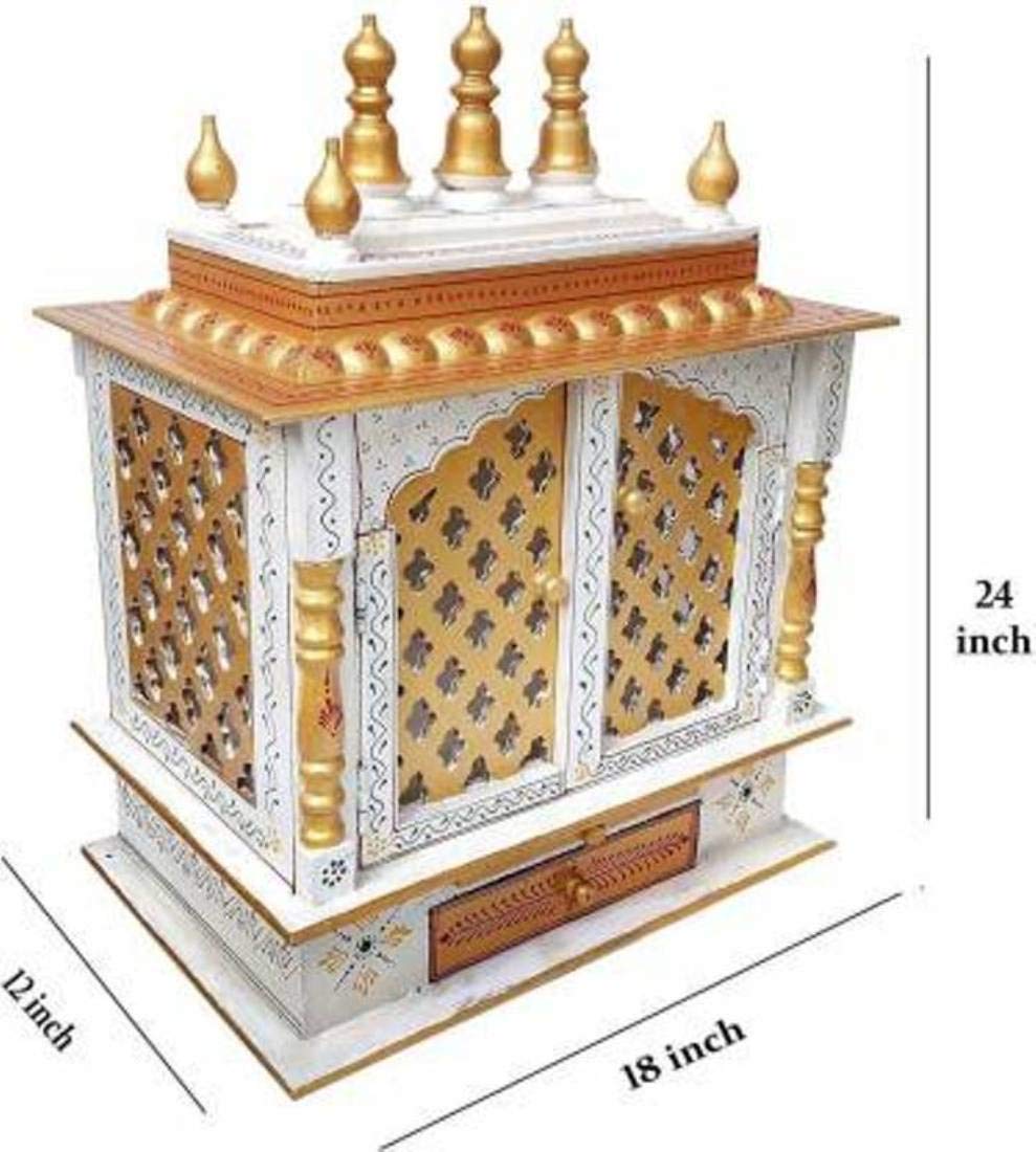 Kamdhenu art and craft Wood Home Temple (45 x 30 x 60 cm, Multicolour)