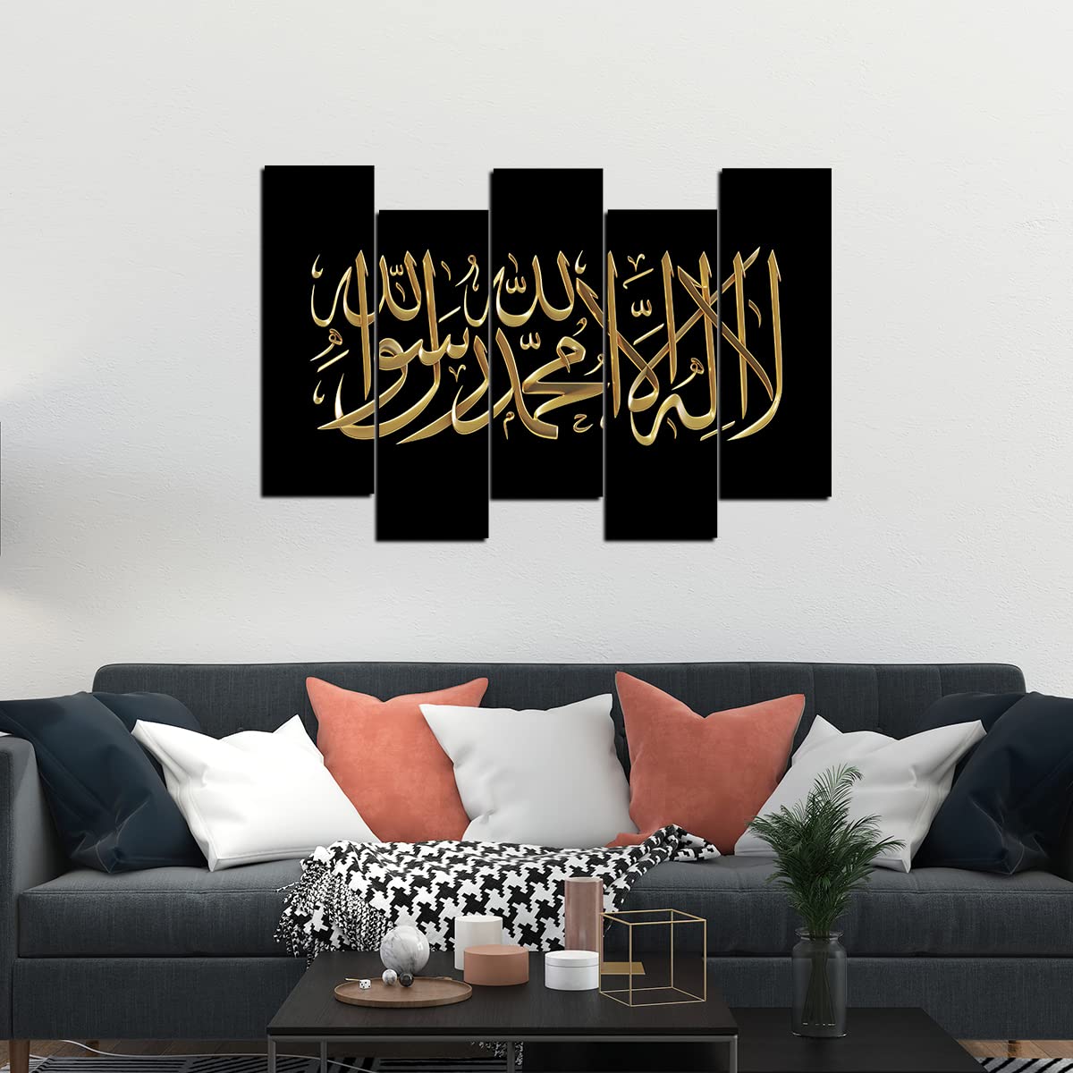 VIBECRAFTS 5 Piece Premium Wall Painting For Home|Office|Living Room|Gift (PTVC5Pcs3_7511) (Multi 8)