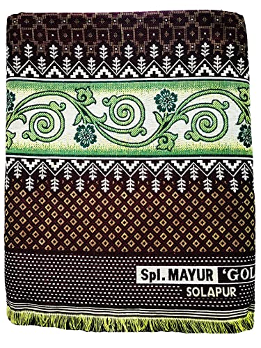 ragdoll® Cotton Solapur Chaddar King Size Bed 350 TC Coffee Color Pack of 1 (Size 90 X 108 Inch / 9 x 7.5 Feet) Kafalo