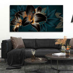 VIBECRAFTS Beautiful Lilies Flowers Canvas Wall Painting Fitted With Wooden Frame For Home | Office | Living Room | Gifts (PTVCH_2502)