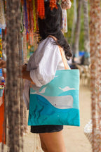 The Purple Tree Beach Dreams Tote Bag with Ocean Theme for Women - 1 Pc, Women Tote Bag, Eco Friendly Tote Bag, Underwater Wonder Tote Bag, Gifts For Women