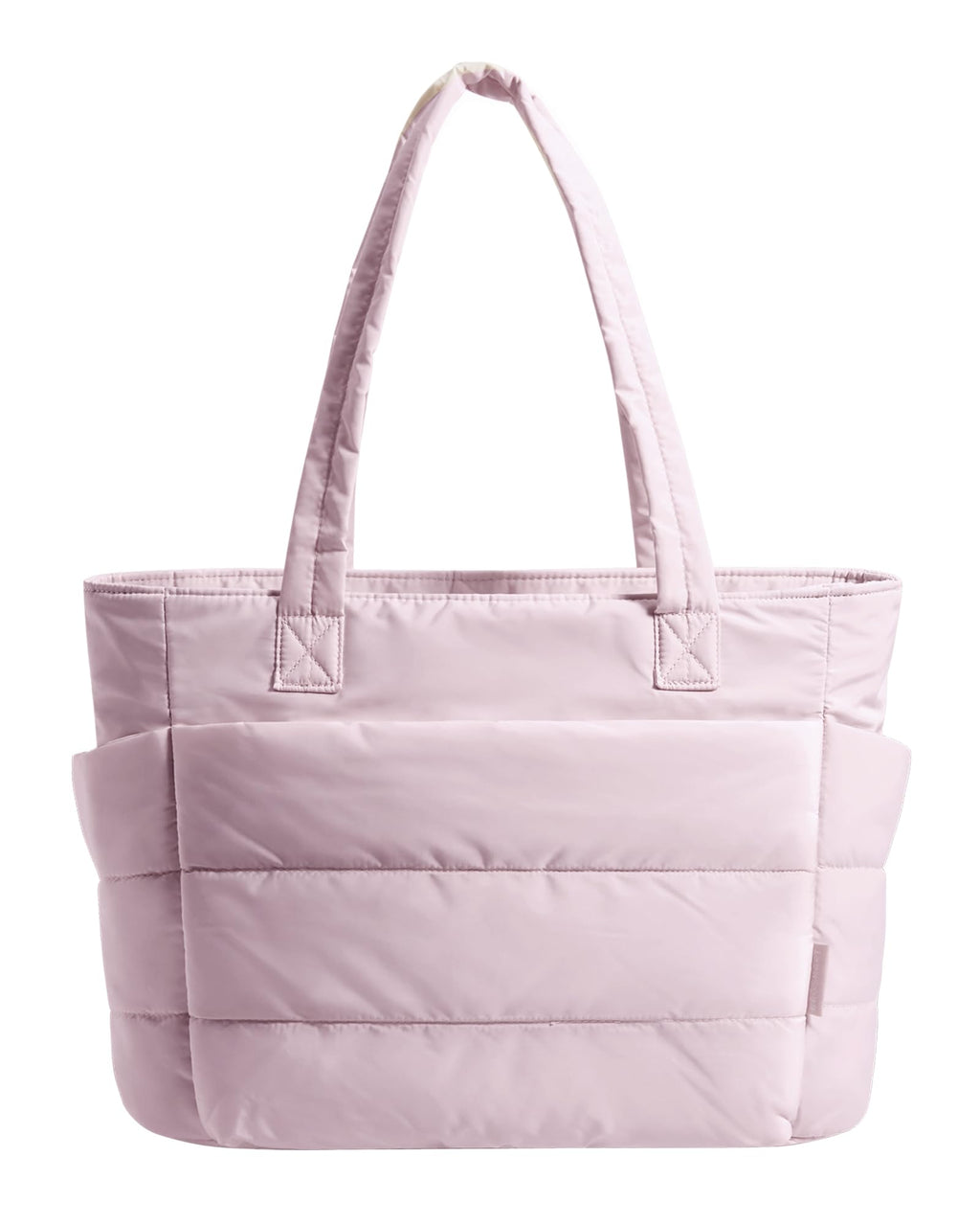 BAGSMART Tote Bag for Women, Lightweight Puffy Tote Bag with Compartments Shoulder Bag Handbag for Travel, Work, Gym, Pink, Standard, Puffy