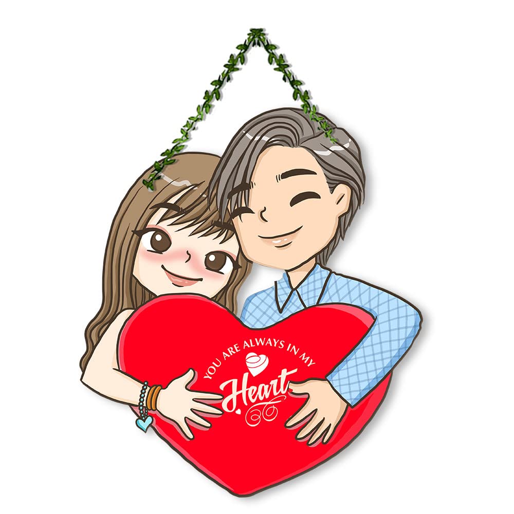 Artvibes Love Heart Wall Hanging for Home Decor | Valentine Gift for Partner | Gift Items For Girlfriend Boyfriend Husband Wife | Wall Poster | Aesthetic Wall Art | Wall Accent (WH_8308N)