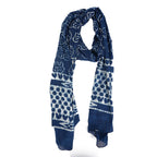 RAI SAHAB Cotton Long Scarf Cum Mask With Sun Protection Cover Face Cotton Mask scarves Stylish Universal Size(ST-38HEARTBLUE)
