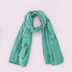 Ravaiyaa Women Solid Chiffon Scarves With Lace Border | Women Lightweight Breathable Solid Color Soft Chiffon Long Fashion Scarves Sun-proof Shawls Wrap (Turquoise)