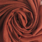 Lina & Lily Solid Shimmer Sparkle Glitters Sheer Maxi Shawl Head Scarf Hijab (#32 RUST)