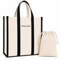 Heavy Duty Cotton Canvas Shopping Bag for Men, Women 16x15x8 Inch with FREE Fridge Vegetable Bag | Reusable Eco-Friendly Grocery Tote Bag with Strong Handles | Washable Market Bag (1)