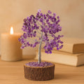 Whitewhale Amethyst Stone Tree Reiki Healing Crystal Gems Spiritual Feng Shui Vastu Table Decor