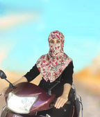 Switchon Rayon Anti Pollution Full face Scarf UV Sun Rays Protection Hijab scarf for women - Free Size (Cream_Read)