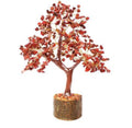 REBUY Red Jasper Crystal Tree of Life Feng Shui Bonsai Quartz Chakra Wealth Office Decor Spiritual Peaceful Gift Gems Trees Buddha Decorations Room Home Gemstone