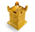 DSH Brass Diya for Puja Pure Tulsi Deepak Oil Lamp for Diwali, Pooja Room, Home Temple Decoration Item.