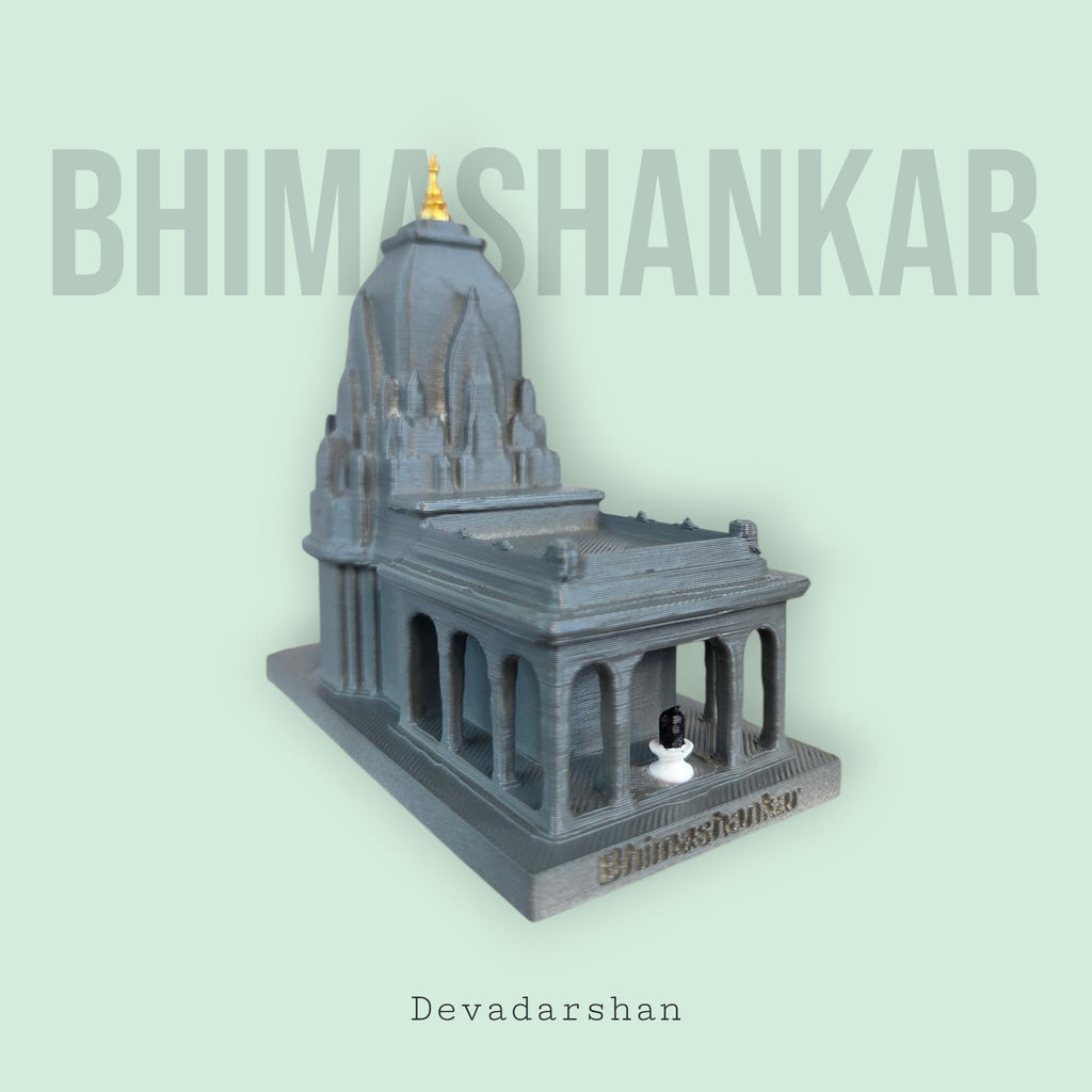 DevaDarshan Bhimashankar Jyotirling Miniature Temple | Eco-Friendly Lord Shiva Idol for Puja Room, Meditation & Devotional Décor