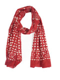 RAI SAHAB Fancy Scarf Lightweight & Comfortable for All Seasons(ST-62RED10)