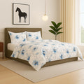 linenaffairs Heavy Winter Bed Comforter for King Bed - 500 GSM Ultra Warm Quilt Blanket/Rajai - Blue Bloosm - Down Alternative Microfiber Duvet Insert with Corner Ties - Winter Season Premium Kafalo