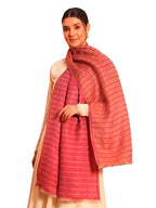 Pashmoda Women Golden Mirage Reversible Zari Moonlight Fine Wool Stole (Size : 28x80in, 71X203cm) ZSST05