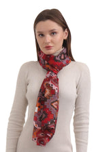 EH 100% Pure Mulberry Silk Scarf for Women, head scarf, neck scarf, hair scarf, digital printed long (22 X 72) (MC 24)