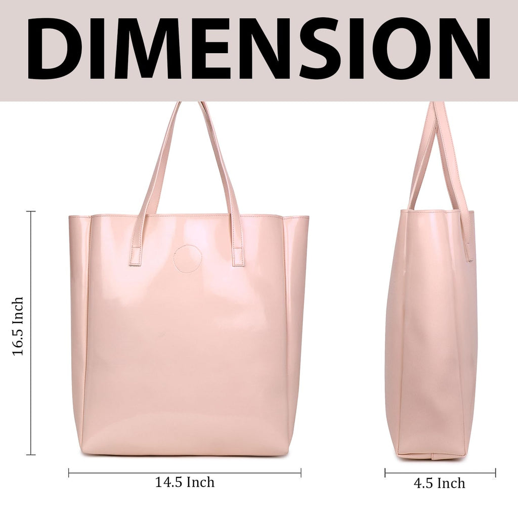 ZARK Chic Faux Leather Handbag One Size Stylish Versatile Accessory|Pink