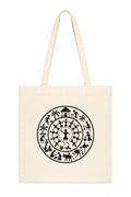 Kai Pai Co Cotton Tote Bag for Women, Indian Folk Art Prints, Casual Daily Use, Reusable Shoulder Bag,14 X 16 Inches - Madhubani, Kalamkari, Return Gifts (Monochrome - Worli)