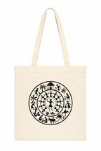Kai Pai Co Cotton Tote Bag for Women, Indian Folk Art Prints, Casual Daily Use, Reusable Shoulder Bag,14 X 16 Inches - Madhubani, Kalamkari, Return Gifts (Monochrome - Worli)