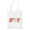 Happu-White Cotton Canvas Tote Bag with Zip | Happy Christmas Festive Print | Reusable, Washable & Eco-Friendly Multi-Purpose Tote for Women & Girls HPK-3437