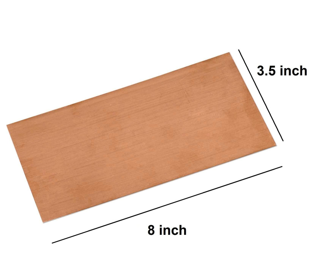 ALEAF Pure 99.9% Copper Plate for Making Structured Water 3.5 X 8 inches - 0.5mm (For 10 liters) - Copper sheet