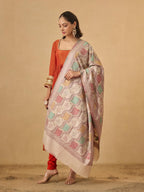 Pashmoda Women Floral Geometry Kaani Wool Blend Stole (Size : 28x80in, 71X203cm) AVST09