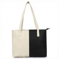 Nexeura Women’s Stylish Handbag | Premium PU Leather Tote Bag for Women | Large Capacity Shoulder Bag for Office, College & Daily Use (WHITE,BLACK)