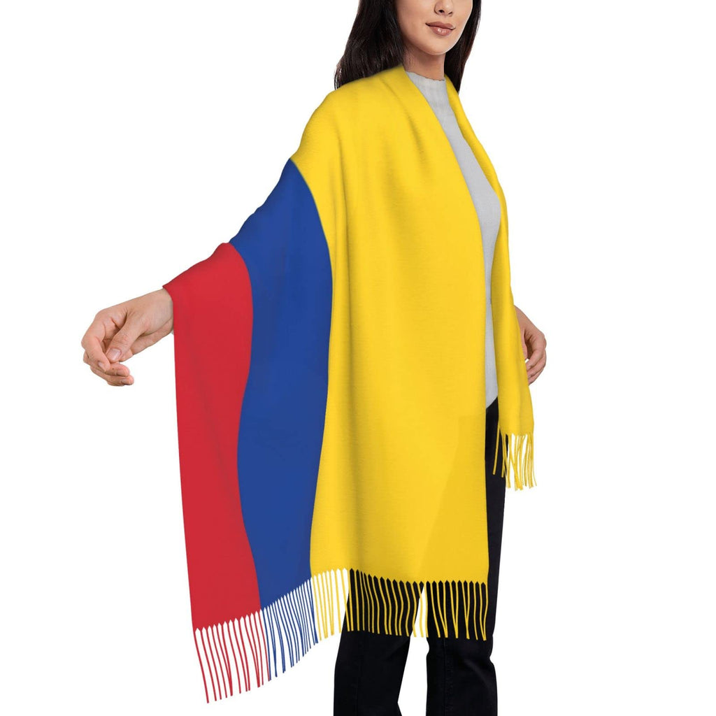 QZLAN Colombian Flag Blanket Scarf Shawls Wrap Accessories for Women, Multi, Large