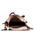 LEGAL BRIBE Women Crock Style Classic Tote Bag (Beige)