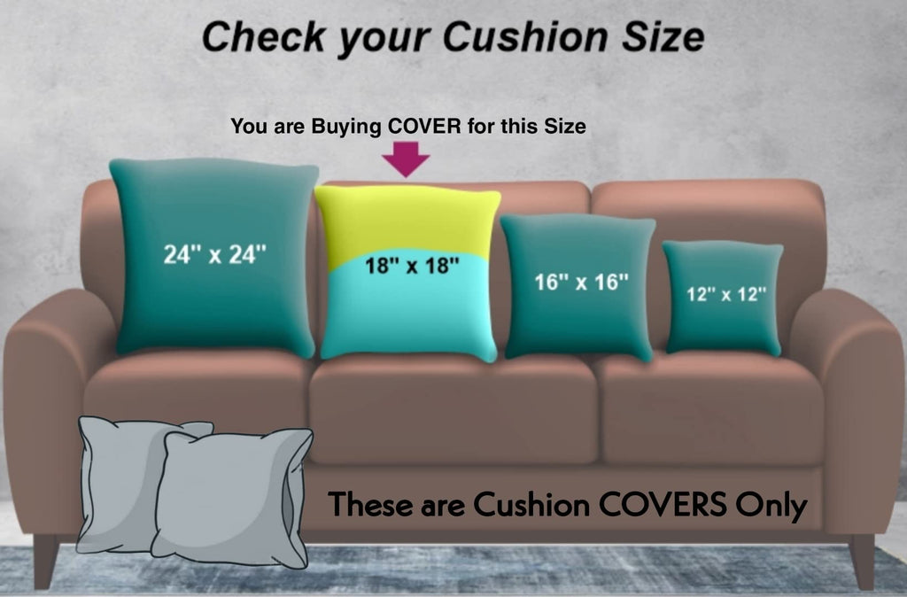 Trance Home Linen Set of 5 Premium 100% Cotton 18x18 inch Cushion Covers Only for Sofa and Diwan | Throw Pillow/Small Cushion Pillow Covers Only (18x18 inch | 45cmx45cm, Calicut White Green)