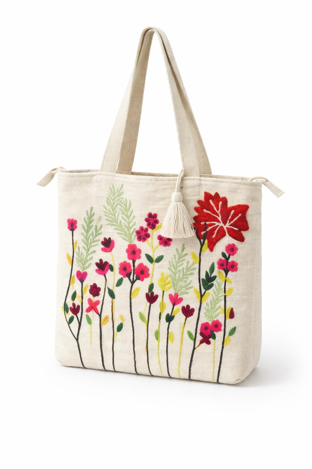 OLL OO LA LA BEAUTY Canvas Tote Bag for Women | Tote Bag | Pinterest Shoulder Bag | Cotton Shoulder Bag | Boho Tote Bags | Casual Daily Use Handbag for Office, College, Shopping & Travel - DGSN-07